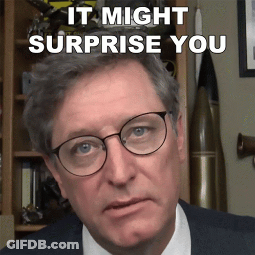 Man In Glasses And Suit Saying It Might Surprise You GIF