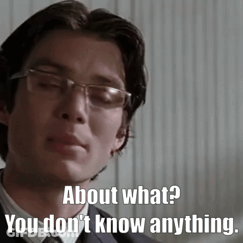 Man In Glasses And Suit Saying You Don't Know Anything GIF