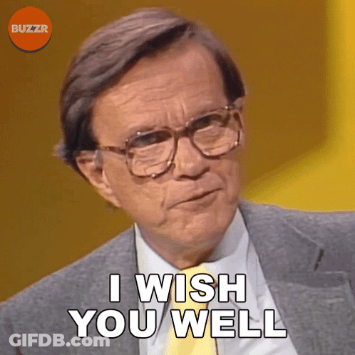 Man In Glasses And Suit Says I Wish You Well GIF