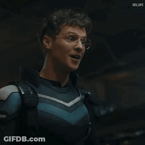 Man In Glasses And Superhero Suit DCU GIF