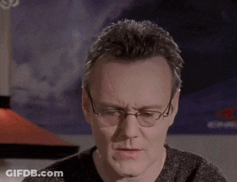 Man In Glasses And Sweater Saying I'd Like To Veto That GIF