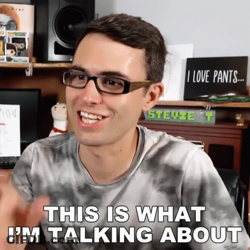 Man In Glasses And Tie-Dye Shirt Saying This Is What I'm Talking About GIF