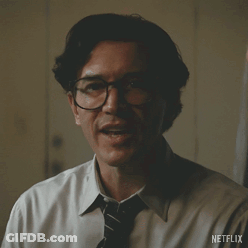 Man In Glasses And Tie Saying I Don't Want To Netflix GIF