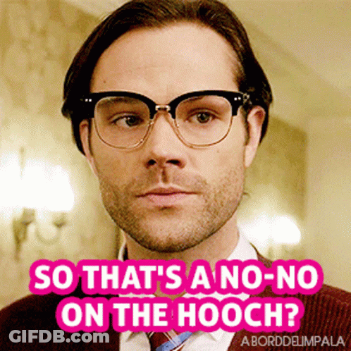 Man In Glasses And Tie Saying So That's A No-No On The Hooch GIF