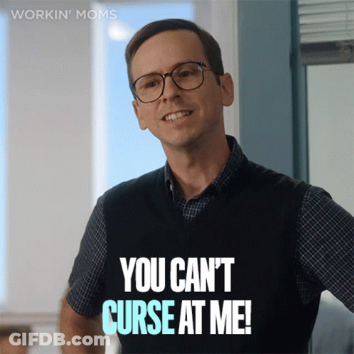Man In Glasses And Vest Saying You Can't Curse At Me GIF