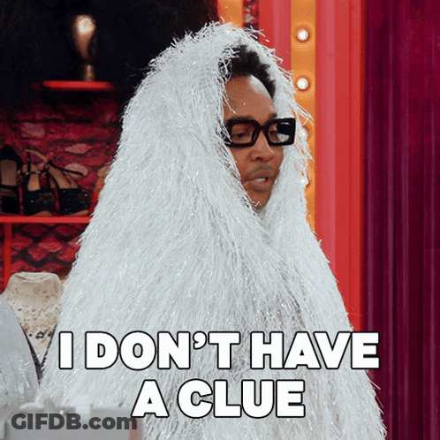 Man In Glasses And White Fur Coat Says I Don't Have A Clue GIF