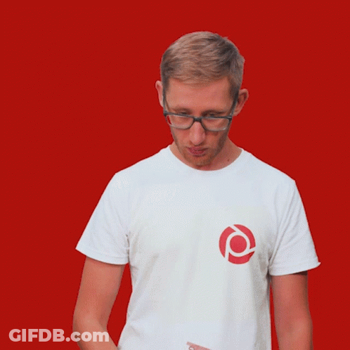Man In Glasses And White T-Shirt Holding Money GIF