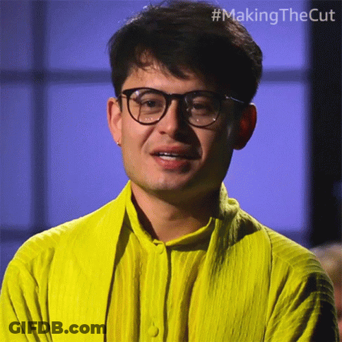 Man In Glasses And Yellow Shirt #MakingTheCut GIF
