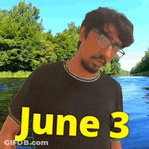 Man In Glasses By River June 3 GIF