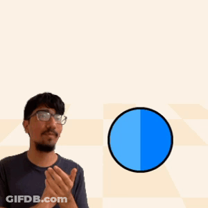 Man In Glasses In Front Of Bouncer Logo GIF