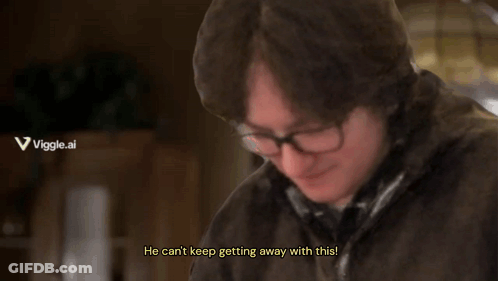 Man In Glasses Laughing Can't Keep Getting Away With This GIF