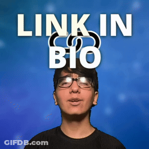 Man In Glasses Link In Bio GIF