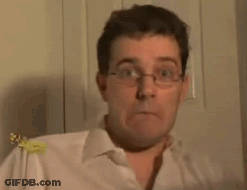 Man In Glasses Making Funny Face GIF