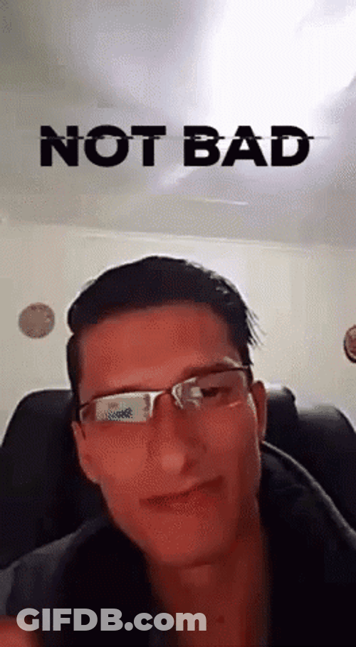 Man In Glasses Not Bad GIF