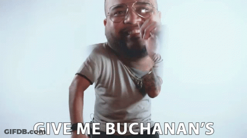 Man In Glasses Saying Give Me Buchanan's GIF