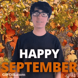 Man In Glasses Saying Happy September GIF
