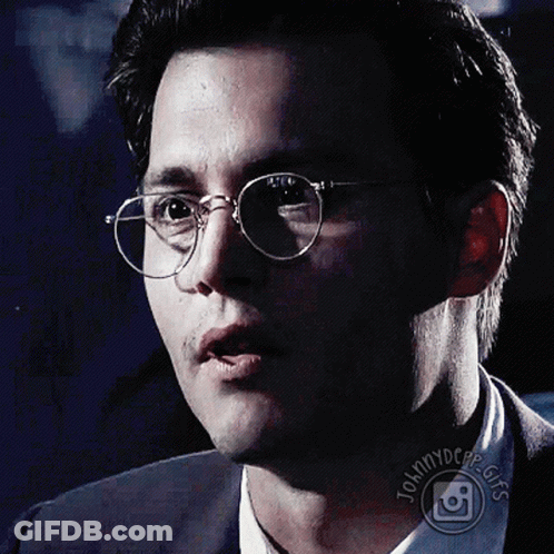 Man In Glasses Saying Johnny GIF