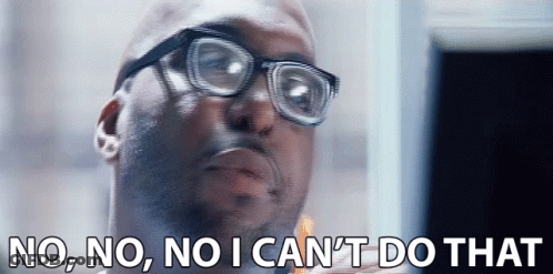 Man In Glasses Saying No No No I Can't Do That GIF