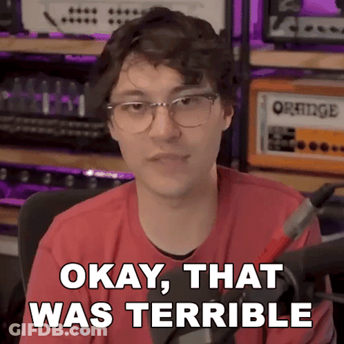 Man In Glasses Saying Okay That Was Terrible GIF