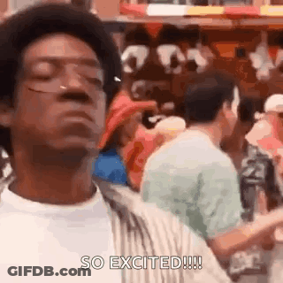 Man In Glasses Saying So Excited GIF