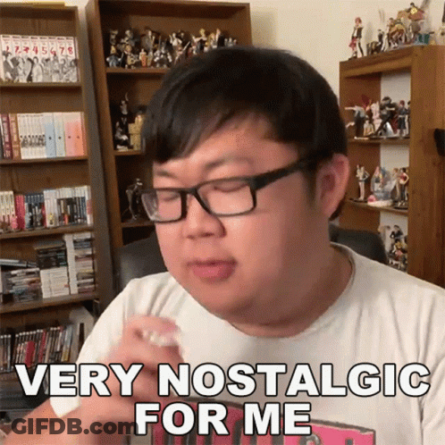 Man In Glasses Saying Very Nostalgic GIF