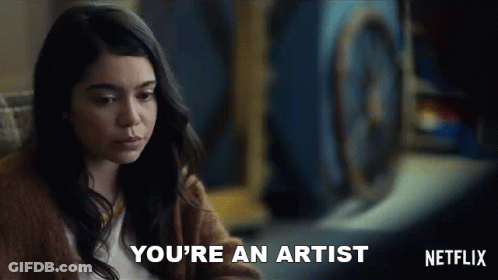 Man In Glasses Saying You're An Artist GIF