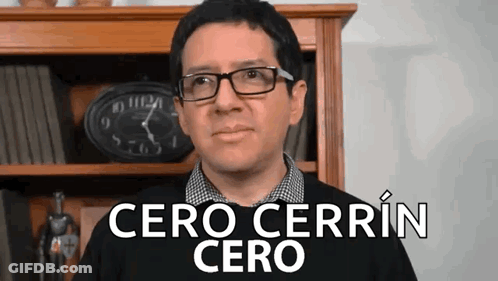 Man In Glasses Says Cero Cerrin Cero GIF