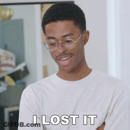 Man In Glasses Says I Lost It GIF