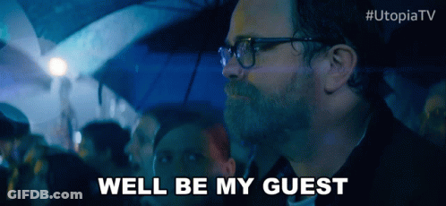 Man In Glasses Says Well Be My Guest GIF