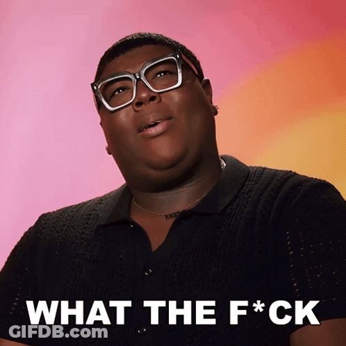 Man In Glasses Says What The F*ck GIF