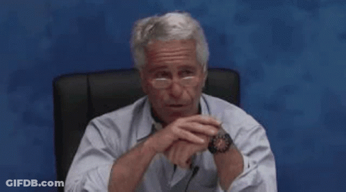 Man In Glasses Sitting With Folded Hands GIF