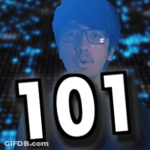 Man In Glasses Standing In Front Of 101 Sign GIF