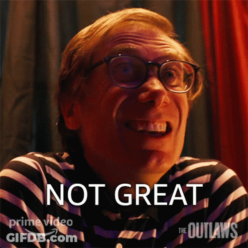 Man In Glasses Striped Shirt Not Great GIF