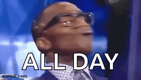 Man In Glasses Suit Looking Up All Day GIF
