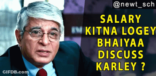 Man In Glasses Suit Saying Salary Kitna Logey Bhaiyaa GIF