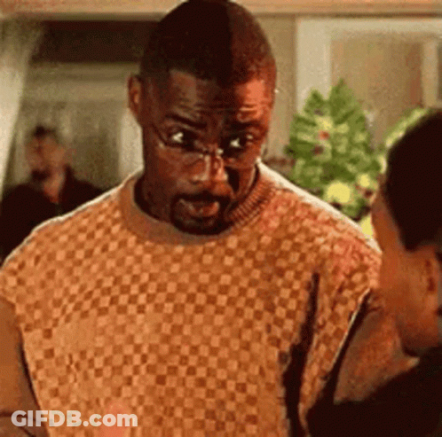 Man In Glasses Talking To Woman GIF