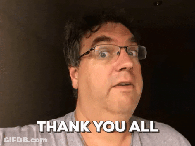 Man In Glasses Thank You All GIF
