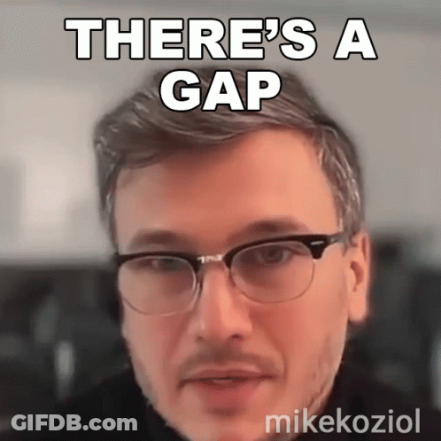 Man In Glasses There 'S A Gap GIF