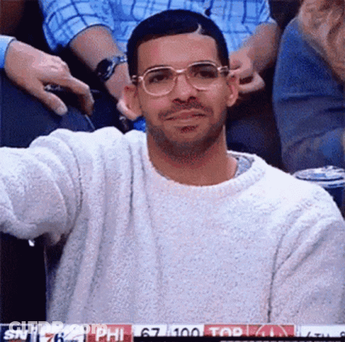 Man In Glasses Watching Game GIF