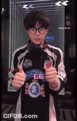Man In Glasses Wearing GG Shirt GIF