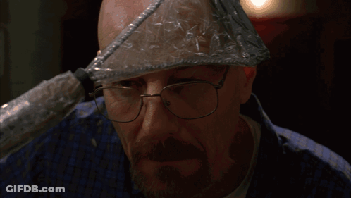 Man In Glasses With Plastic Bag On Head GIF