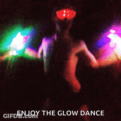 Man In Glow In The Dark Goggles Dancing GIF