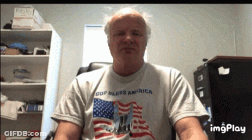 Man In God Bless America T-Shirt GIF