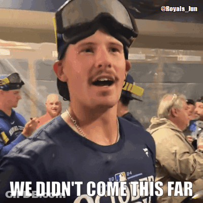 Man In Goggles And Royals 24 Shirt GIF