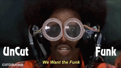 Man In Goggles Saying We Want The Funk GIF