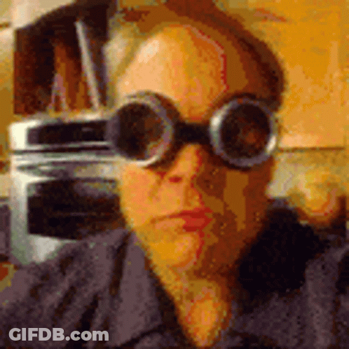 Man In Goggles Taking Selfie GIF