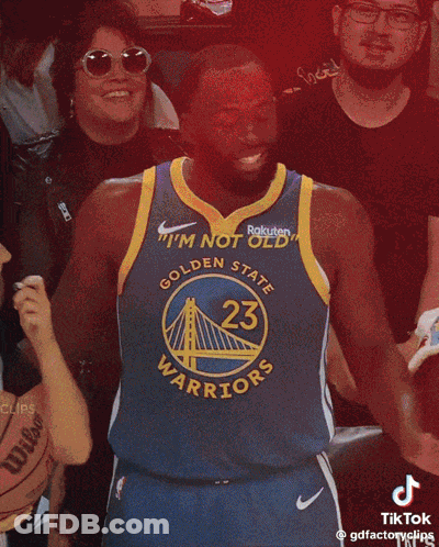 Man In Golden State Warriors Jersey Smiling Thumbs Up GIF