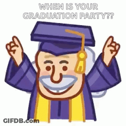 Man In Graduation Cap And Gown Celebrating GIF