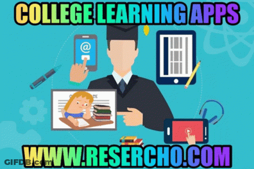Man In Graduation Cap Pointing At Laptop GIF