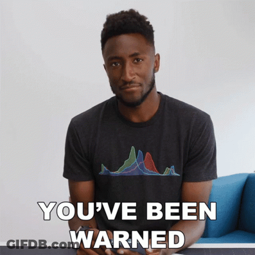 Man In Graph T-Shirt Says You've Been Warned GIF